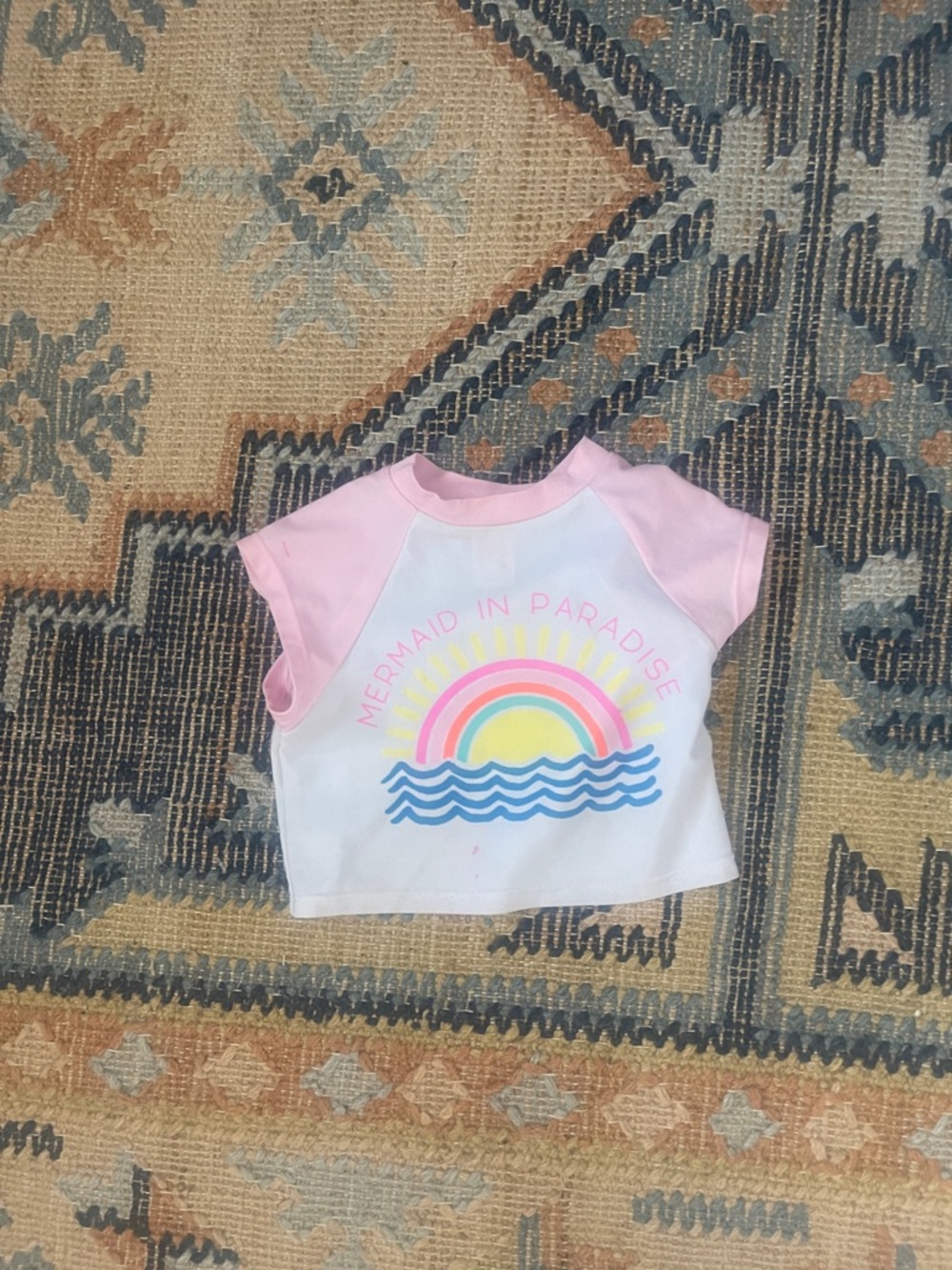 Cat & Jack Pink and White Kids Rashguard - Mermaid in Paradise